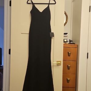 Lulu's Classic Black Maxi Dress